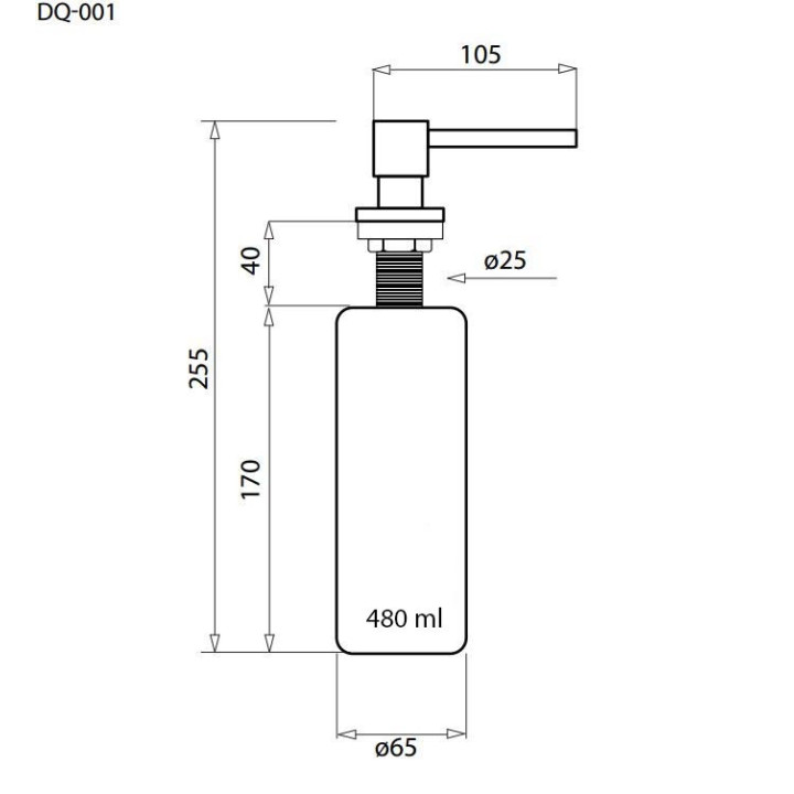 Aquasanita - Helika DQ-001 lesklý chróm