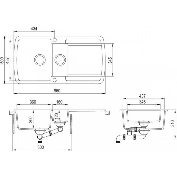 Aquasanita - Helika Lira 960.10E alba