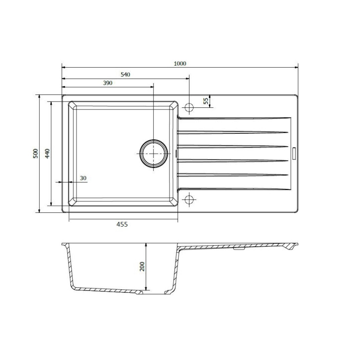 Reginox Harlem 1000.0 Grey silvery