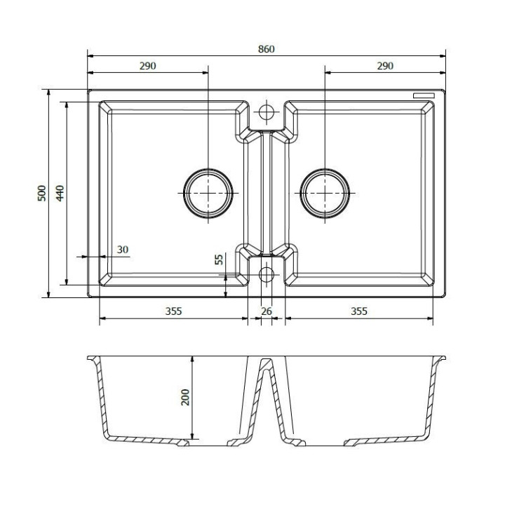 Reginox Amsterdam 860.2 White pure