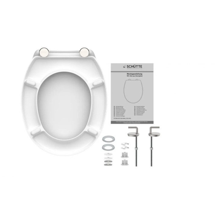 Schütte BÍLÉ | Duroplast, bez Soft Close