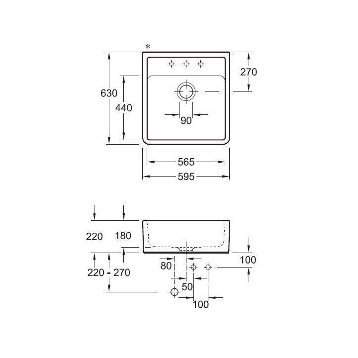 Villeroy & Boch Single 595 White Pearl Bílá keramika Pearl