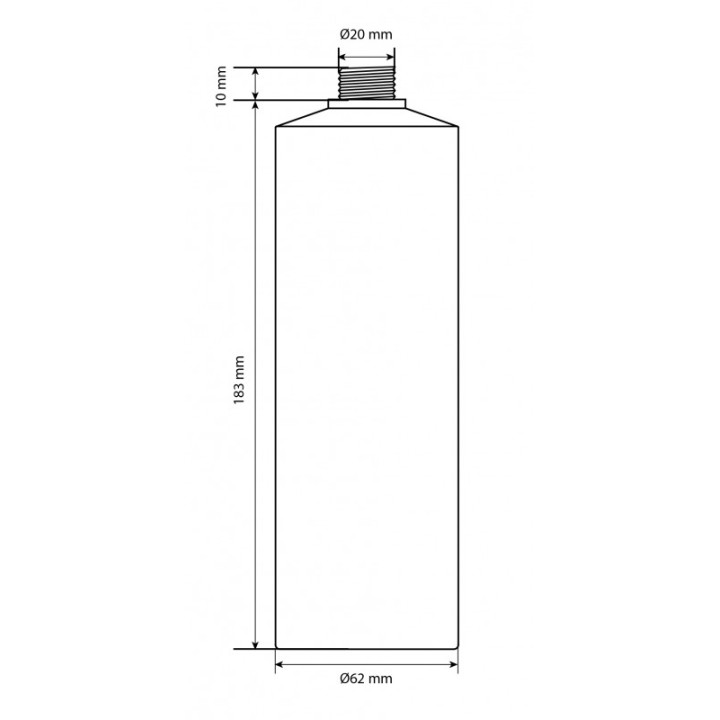 Donner Plastová nádoba 470 ml pro dávkovače Bílý mléčný plast