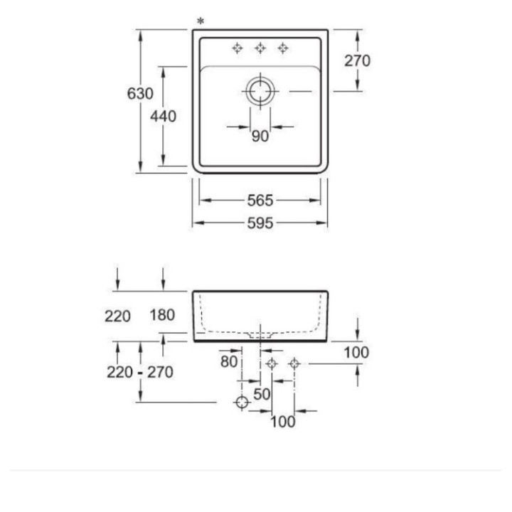 Villeroy & Boch Single 595 Matná černá / Ebony