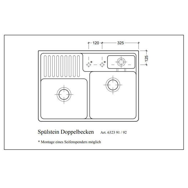 Villeroy & Boch Double 895.2 Bílá keramika
