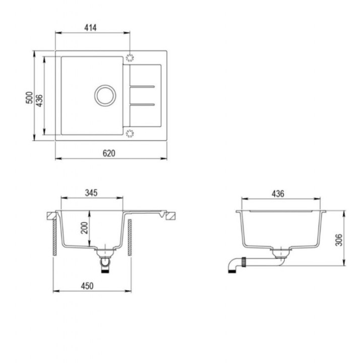 Aquasanita - Helika Tesa 620.5E alba