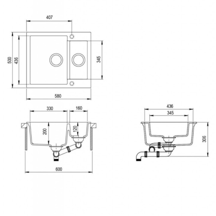 Aquasanita - Helika Tesa 580.1E alba