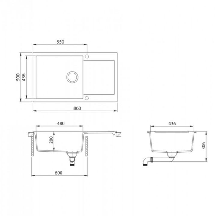 Aquasanita - Helika Tesa 860.0E black metallic