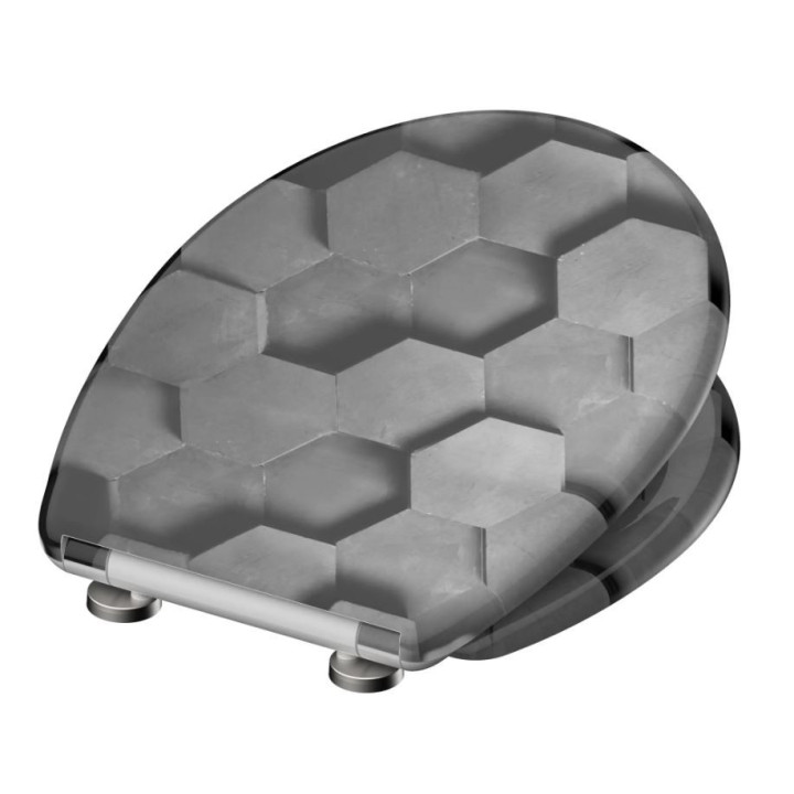 Schütte GREY HEXAGONS| Duroplast, Soft Close