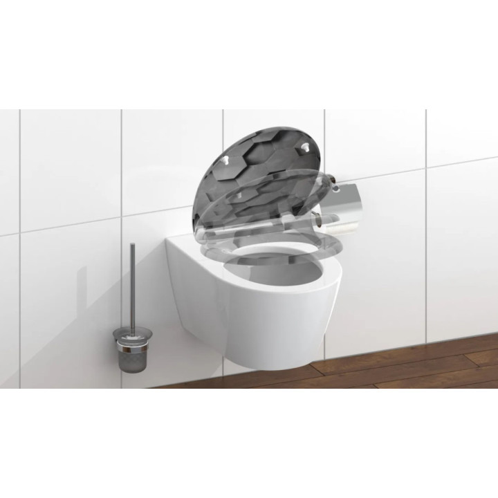 Schütte GREY HEXAGONS| Duroplast, Soft Close