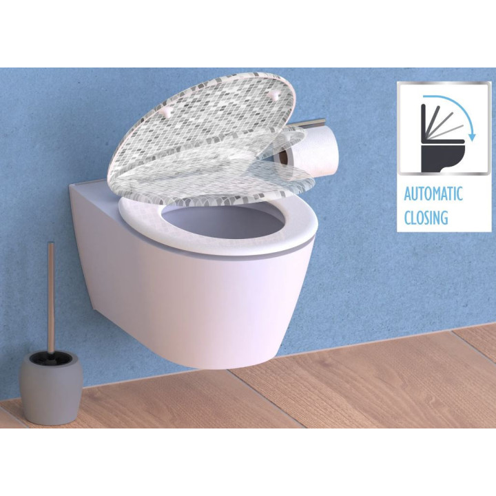 Schütte MOSAIK GRAU| Duroplast, Soft Close