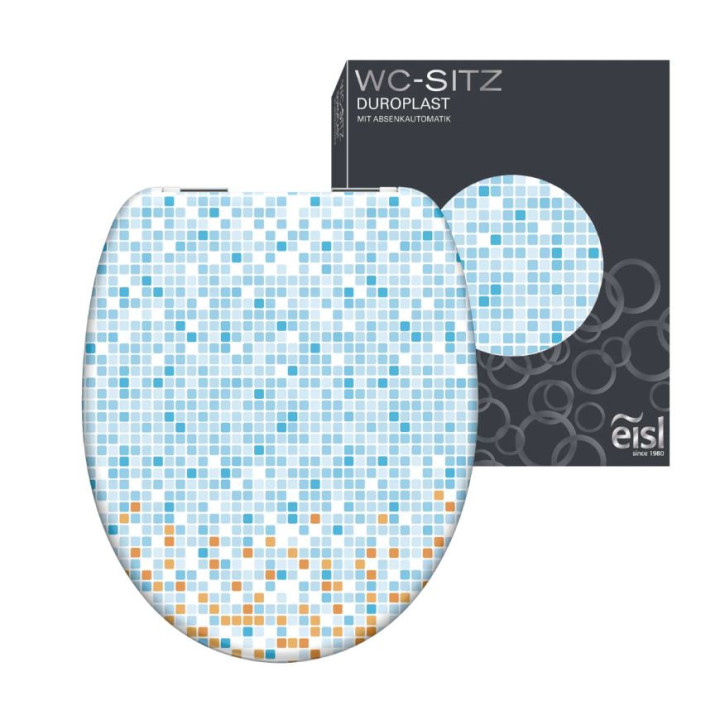 Schütte MOSAIK BLAU-ORANGE | Duroplast, Soft Close