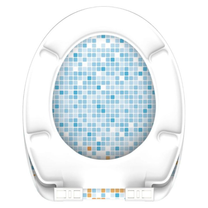 Schütte MOSAIK BLAU-ORANGE | Duroplast, Soft Close