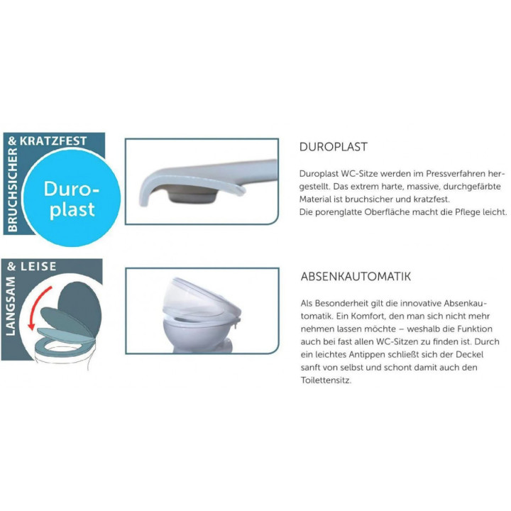 Schütte MOSAIK BLAU-ORANGE | Duroplast, Soft Close