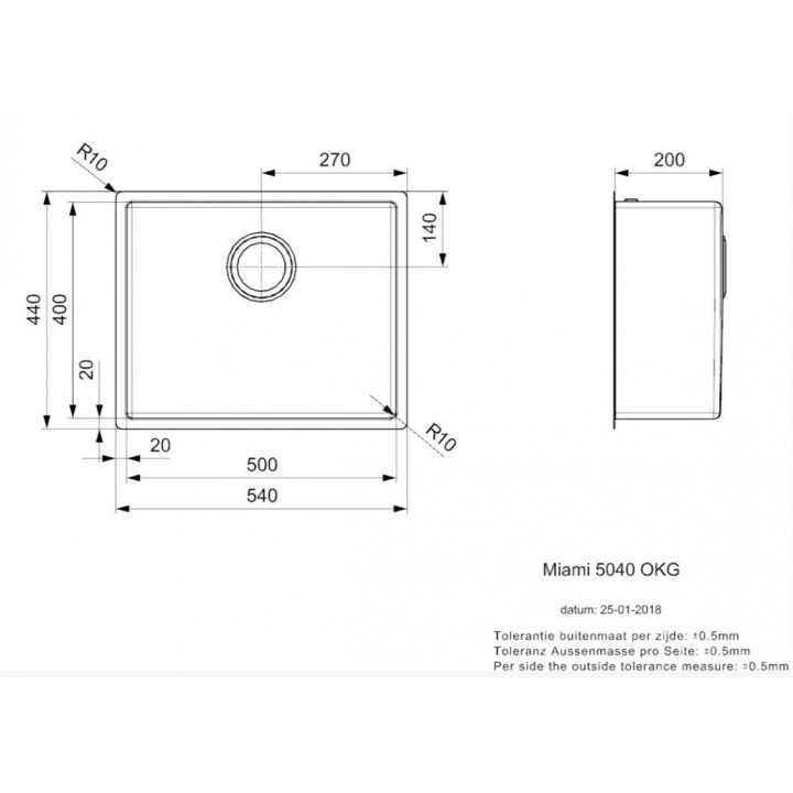Reginox SET Miami 500 Copper + baterie Cano + příslušenství Copper