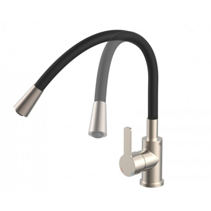 Eisl Flexo světle šedá / lesklý chrom