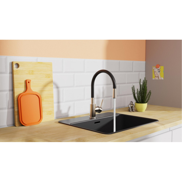 Eisl Flexo světle šedá / lesklý chrom