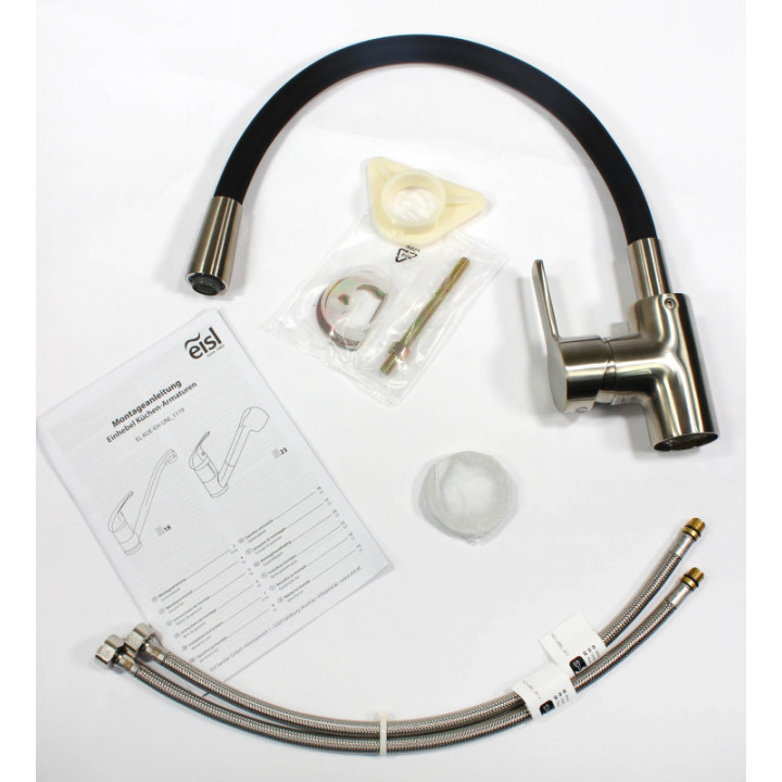 Eisl Flexo světle šedá / lesklý chrom