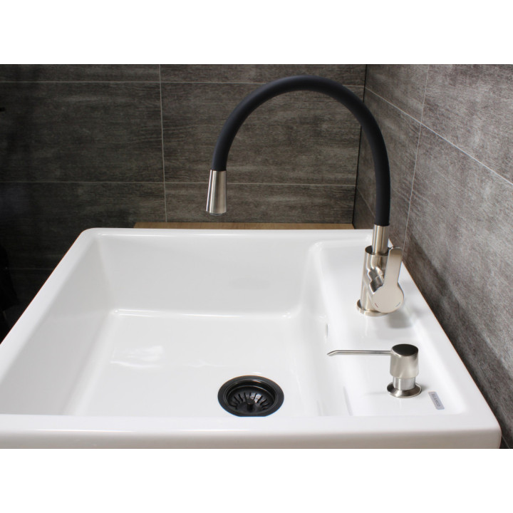 Eisl Flexo světle šedá / lesklý chrom