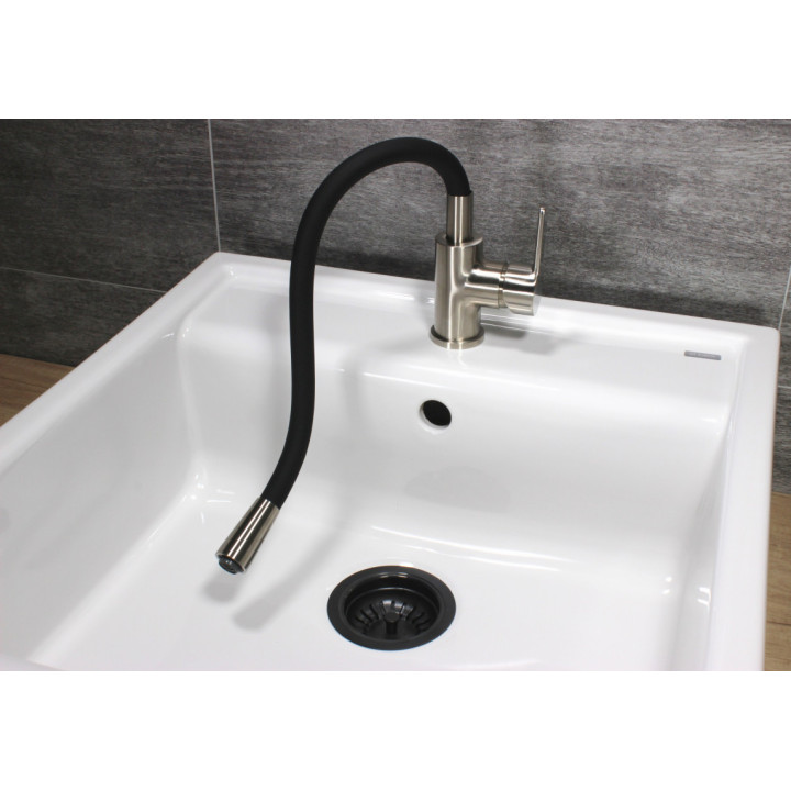 Eisl Flexo světle šedá / lesklý chrom