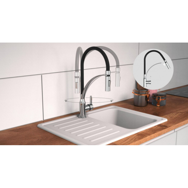 Eisl Carneo černá / lesklý chrom