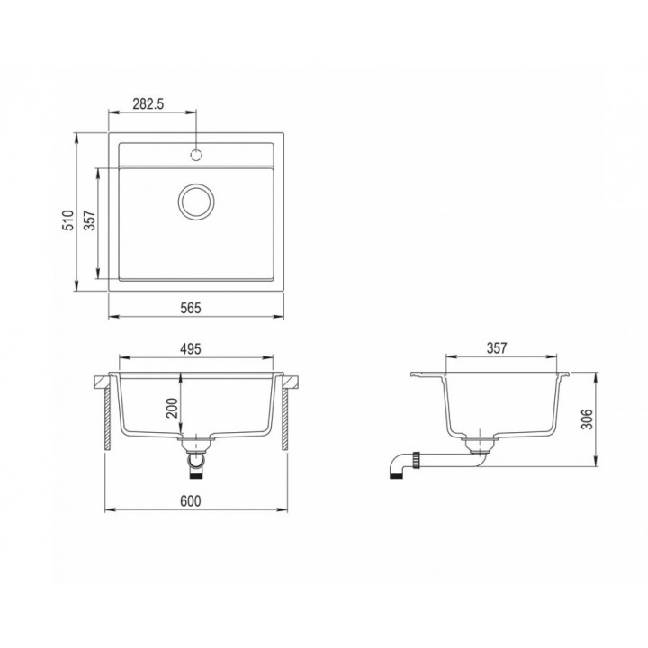 Aquasanita - Helika Turtl Quadro 565E alba