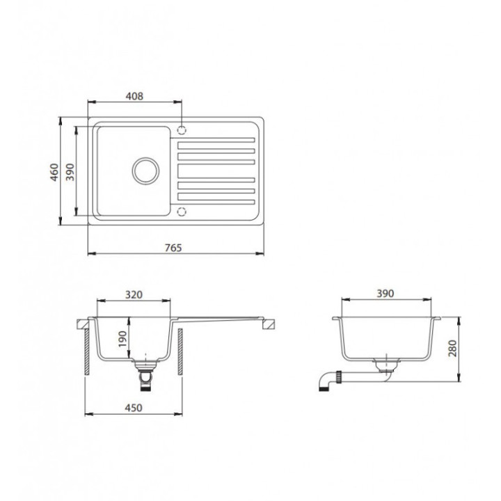 Aquasanita - Helika Turtl Notus 765.0E alba