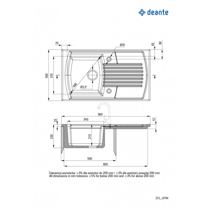 Deante Lusitano 860.0 Bílá keramika