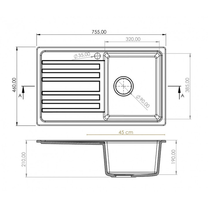 Granisil Bairo 755.0 Black metallic