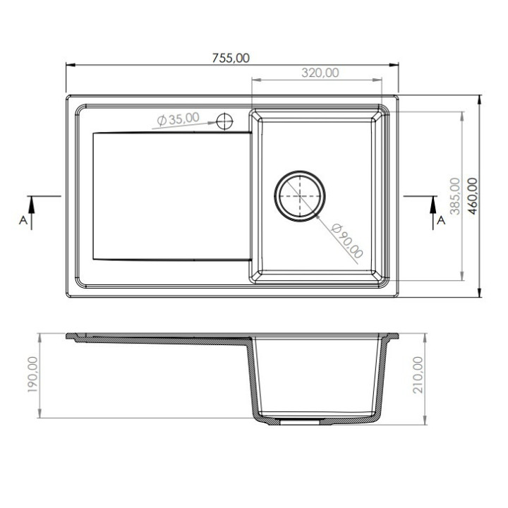 Granisil Cortes 755.0 Black metallic