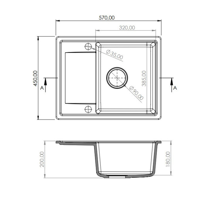 Granisil Cortes 570.5 Black metallic