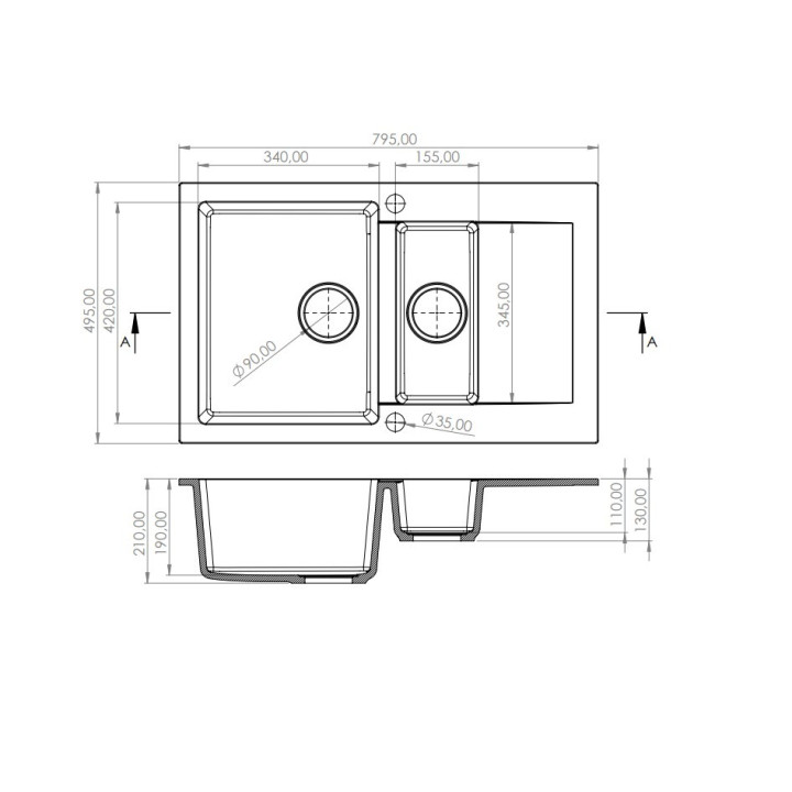 Granisil Fabero 795.15 Black metallic