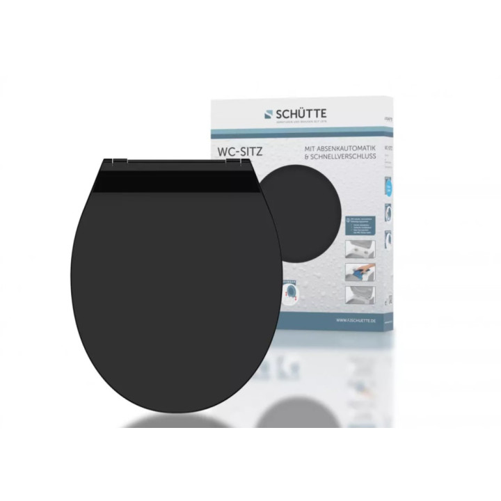 Schütte SLIM BLACK| Duroplast, Soft Close