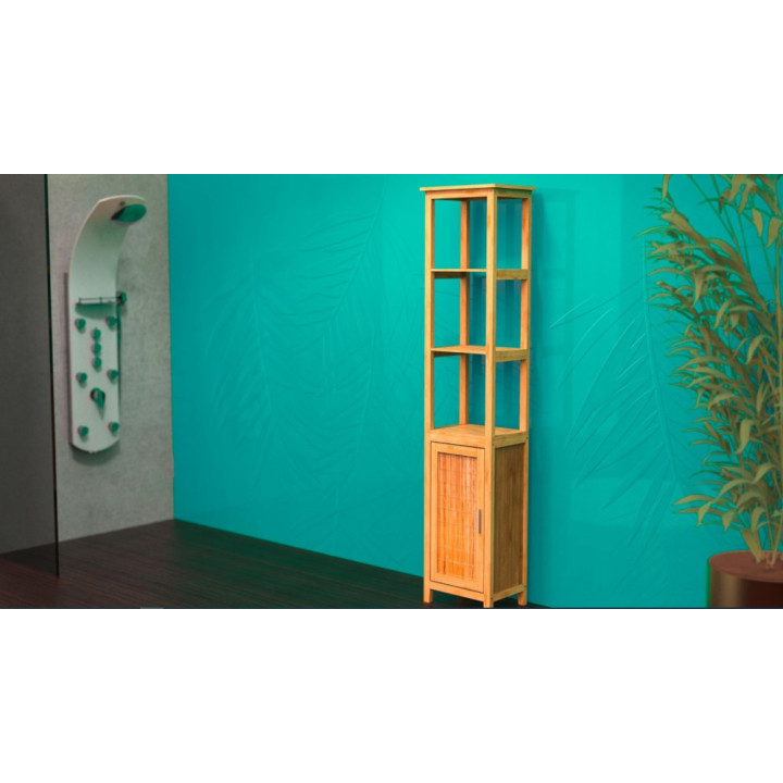 Schütte Bambusová vysoká skříň se 3 přihrádkami (BMBA02-SR)