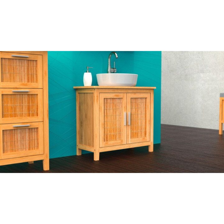 Schütte Bambusová skříňka pod umyvadlo (BMBA02-WTU)
