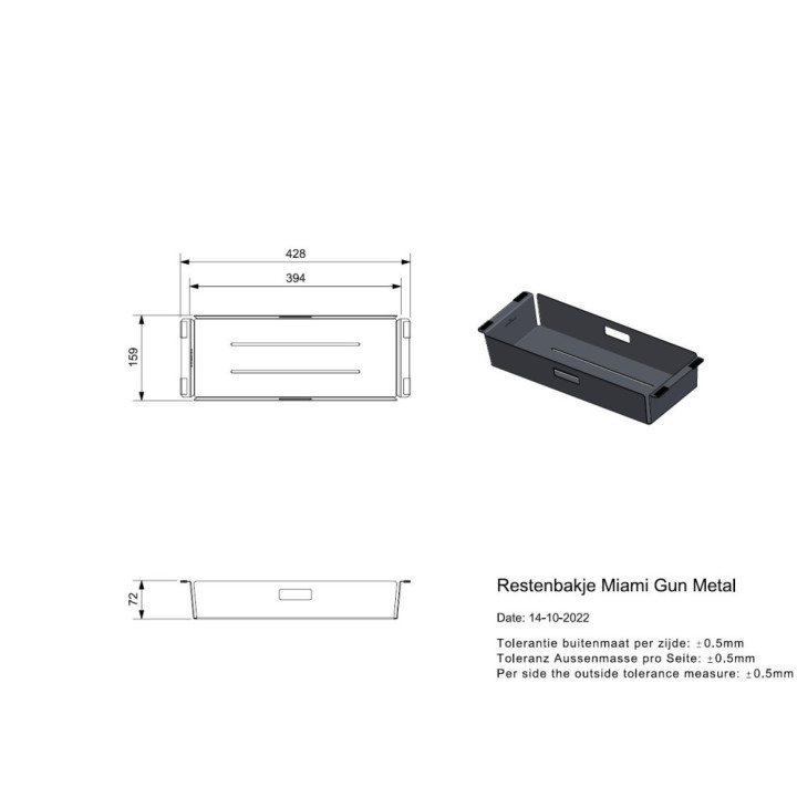 Reginox SET Miami 500 Gun metal + baterie Crystal + příslušenství