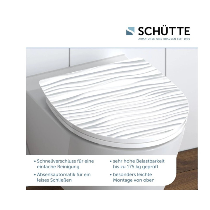 Schütte WHITE WAVE | Duroplast HG, Soft Close