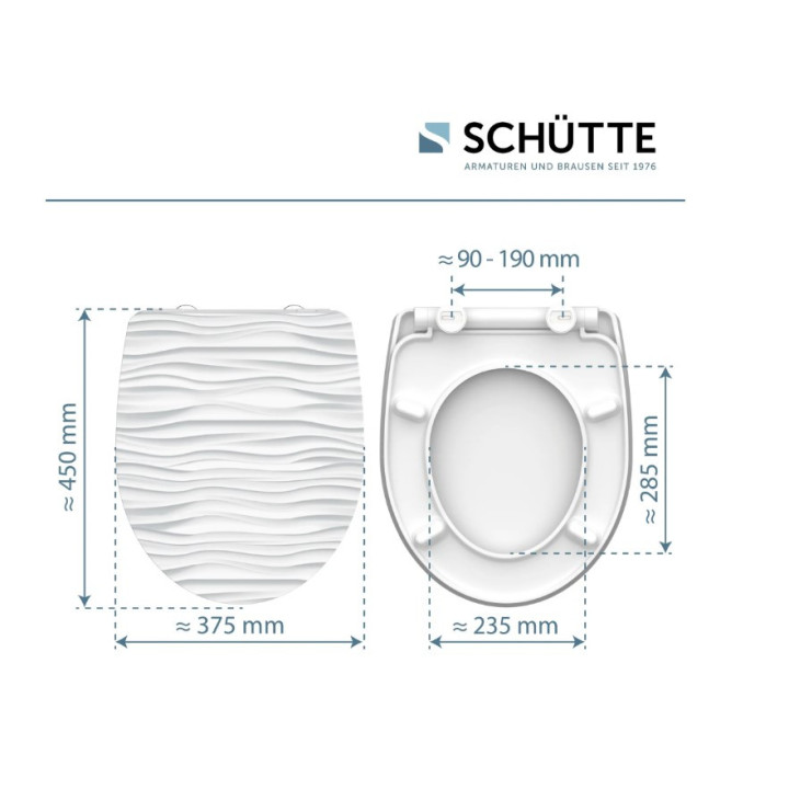 Schütte WHITE WAVE | Duroplast HG, Soft Close