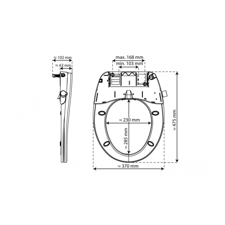 Schütte BIDETOVÉ SEDÁTKO | Termoplast, Soft Close