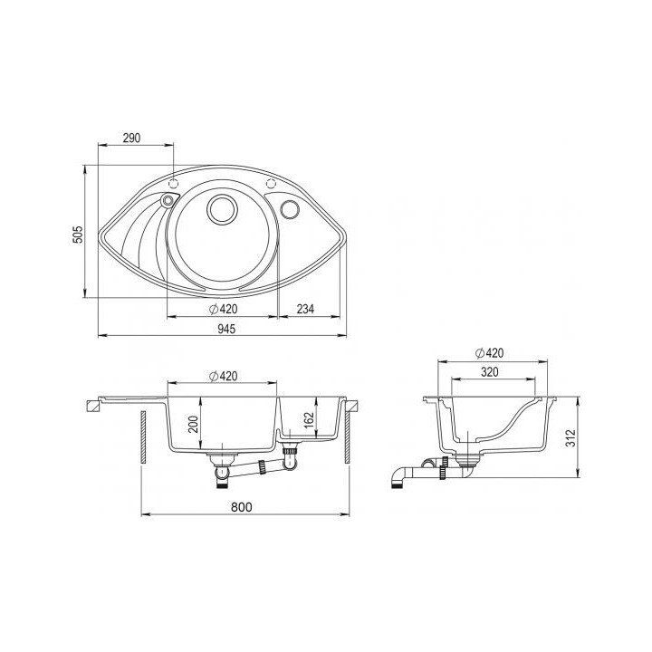Aquasanita - Helika Papillon 945.10ER alba
