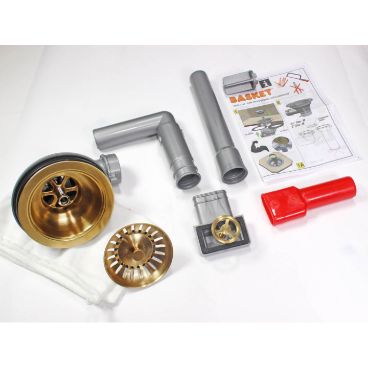 Lira Výpust vč. přepadu Copper satin