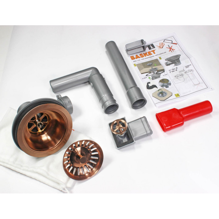 Lira Výpust vč. přepadu Copper satin