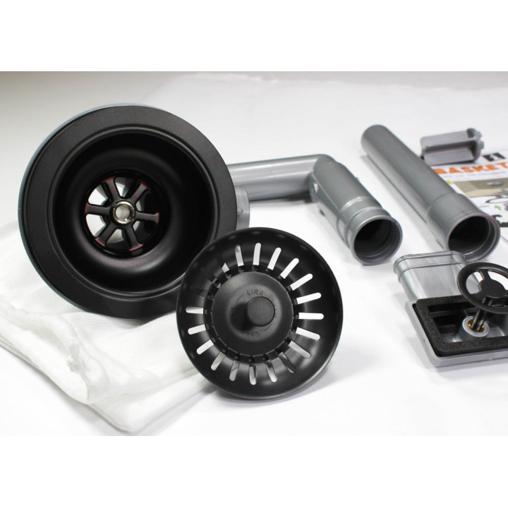 Lira Výpust vč. přepadu Iron satin